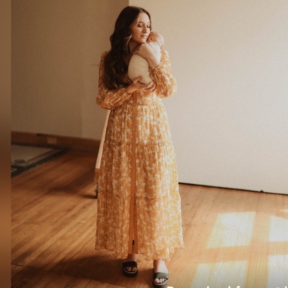 Roolee Dresses & Skirts - Roolee | Yellow & White | Floral Long Sleeve Maxi Dress